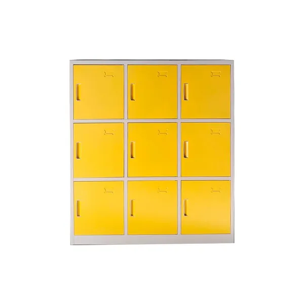Customized Backpack Cabinet Yellow 9 Doors Steel Gym Locker School Kindergarten Metal Locker photo-2