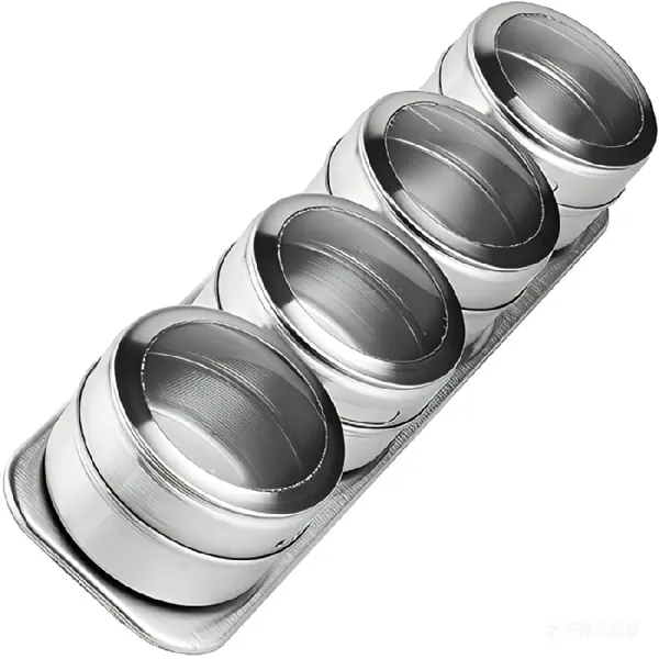 Stainless Steel Magnetic Spice Jar Sets photo-2