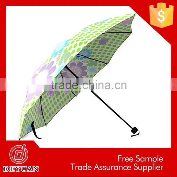 New Design Fashion Manual Polyester Folding Umbrellas photo-5