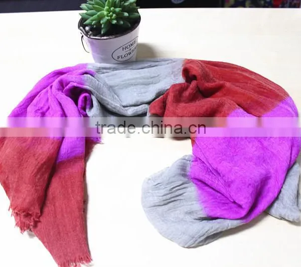 Fashionable Polyester Voile Dyeing Long Scarf