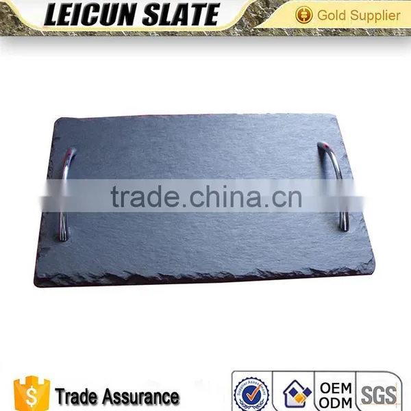 High Quality Natural Black Dishes, Black Slate Plate photo-3