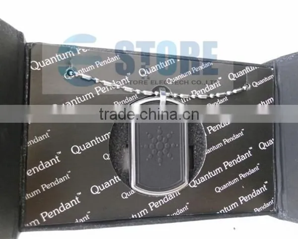 Rectangle Sun Flower Design Negative Ion Necklace Scalar Energy Pendant With Stainless Steel Protect Circle photo-4