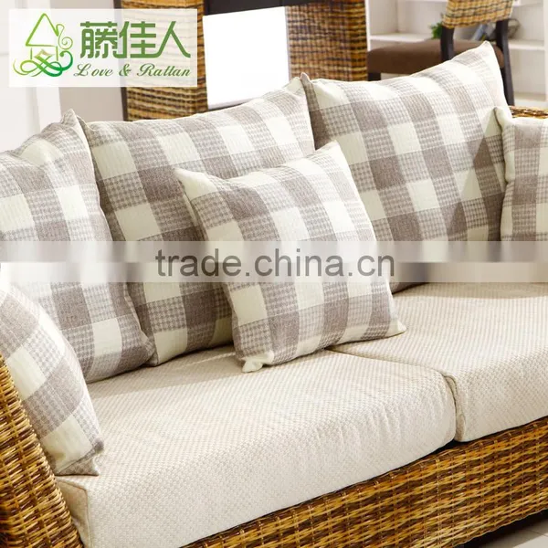 Vintage Leisure Style Real Rattan Wicker Living Room Sofa Furniture Set photo-4