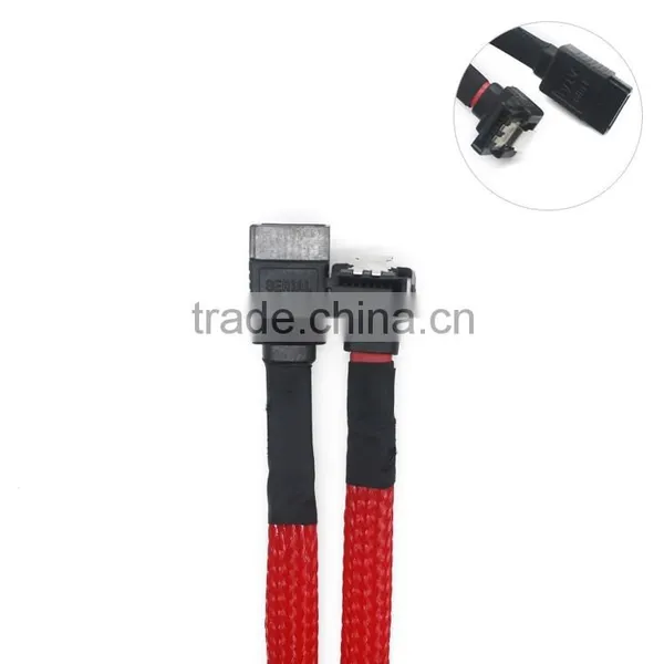 Sata Data Cable 7 Pin 90 Degree Mesh Grid Cover photo-2