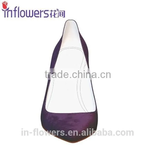 Purple Satin Materal Eneglat Women High Heel Shoes photo-2