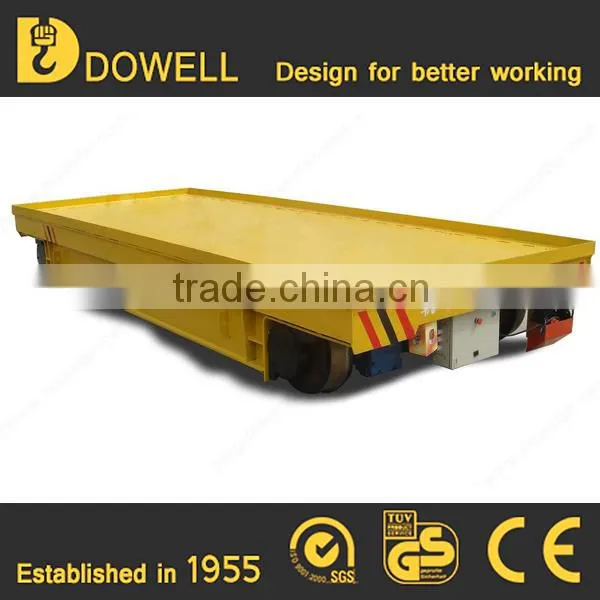 Steel Plant Battery Operated Bay to Bay Flat Electric Rail Transfer Cart