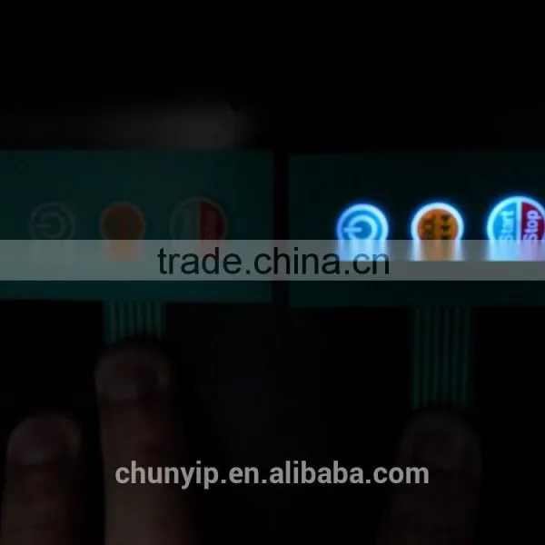 LED Membrane Switch Panel With Backlight by LGF