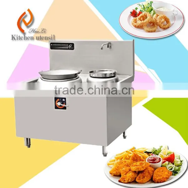 12KW/15KW 380V Double Wok Commercial Big Power Electric Induction Wok Cooker Used in Hotel Restaurent SS12