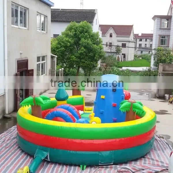 Forest Style Inflatable Outdoor Kid Party Event Bouncer Casle With Climbing Tower photo-4
