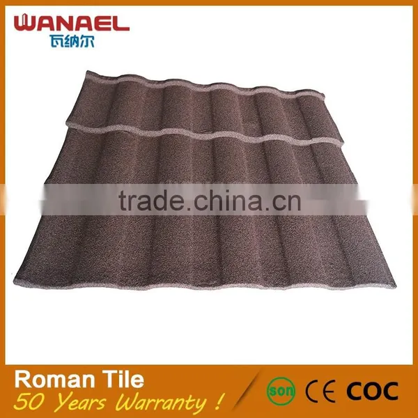 Excellent Fire Resistance Colored Stone Coated Metal Steel Roman Roof Sheets Tile photo-4