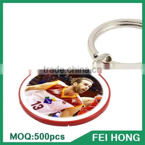 Wholesale Bulk Metal Two Sided Basketball Personalized Key Ring photo-4
