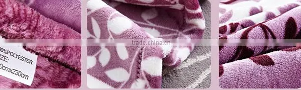 Leaves Pattern 100% Polyester Flannel Blanet photo-6