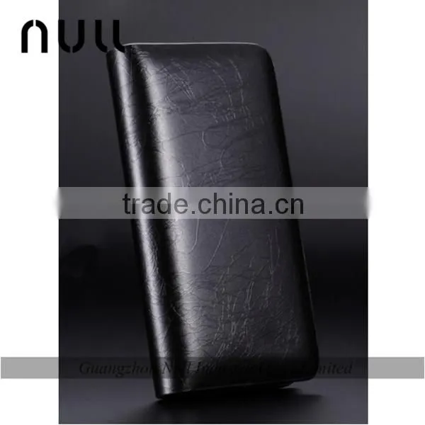 Classiacl Expandable Natural Metallic Long Wallet Leather Purse photo-2