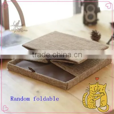 YIWU RODA 100% Cotton and Linen High-capacity Foldable Storage Box photo-4