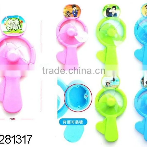Promotional Product Candy Can Plastic Hand Fan