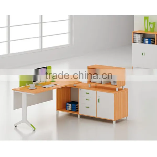 Metal Leg Office Table Partition With Cabinet photo-3