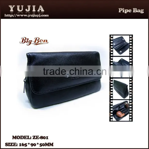 Guangzhou Yujia Genuine Leather Smoking Pipe Bag Tobacco ZE-801