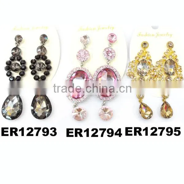ladies glitter diamond dangler earrings