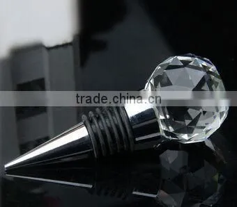 Clear Customised Crystal Wine Bottle Stopper for Wedding Favors photo-4