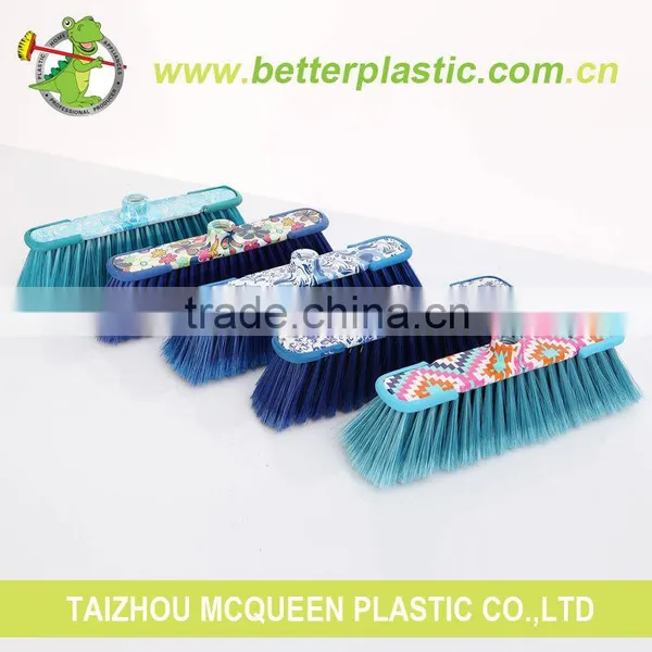 Factory Price Printing Broom Head Better Quality Warm Hold Red Cleaning Brush Plastic Soft Broom photo-4