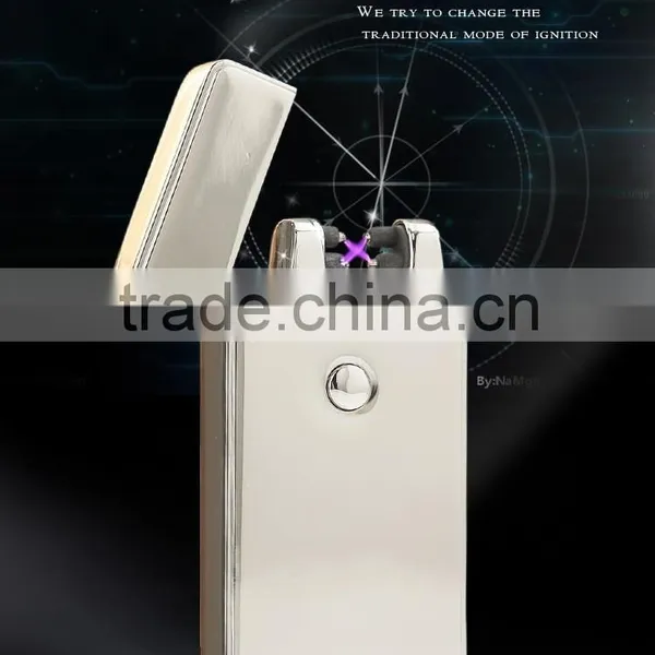 2016 Hot Sell Usb Rechargeable Double Arc Lighter Flameless Cigarette Lighter photo-3