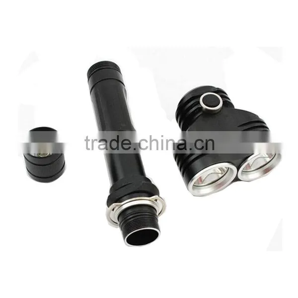 F40 Super Power 10w XM-L2 T6 Bulb Two Head Multi-function Aluminum Flashlight for Outdoor Fishing photo-3