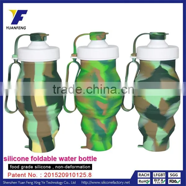 Light Portable Silicone Foldable Water Bottle Sport Products photo-3