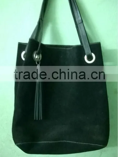 Very Fashionable Suede Tote Bag