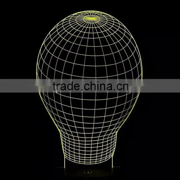 3D Optical Illusion Ball Ballet Night Lamp Night Light 10 Colorful LEDs Ultra-thin Acrylic Light Panel AA Battery or DC 5V photo-3