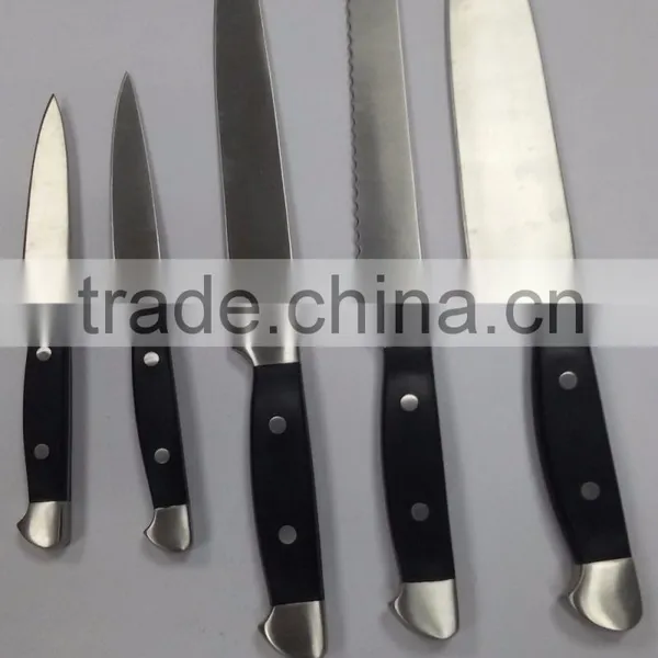6PCS High Quality Heated Kitchen Knife With Forged ABS Handle photo-4