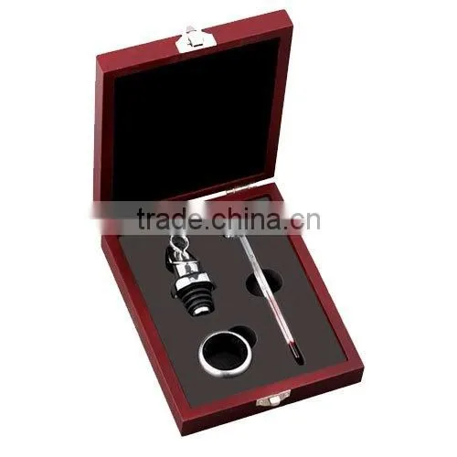 Wine set Thermometer + Anti-drip rings for bottles + Wine-Pourer