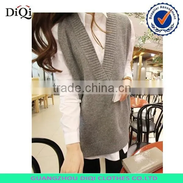 Women Dresses 2015 New Arrival v Neck Sweater Vest Wholesale,sleeveless Sweater,wholesale Sweater photo-2