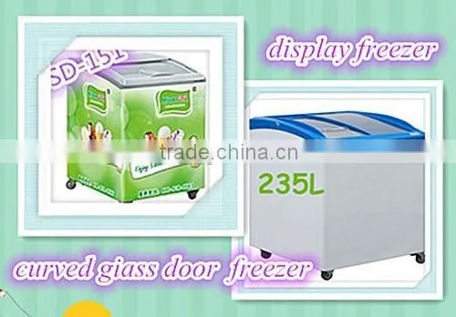 Top Curved Sliding Glass Door Chest Freezer Display Freezer photo-2