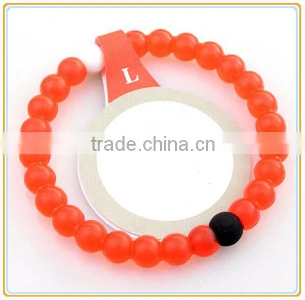 Accept Custom Red Color Silicone Life Balance Bracelet photo-2