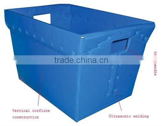 Stackable coroplast tote box