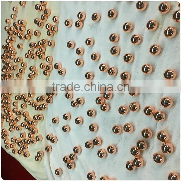 golden plated metal pearl beads various sizes