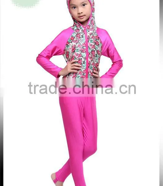Girl Muslim Swimwear Child Swimsuit Islamic Swimwear For Kids Islamic Clothing One Piece photo-2