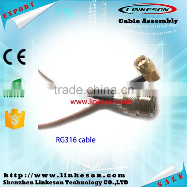 Right Angle SMA Male to N Female Connector for RG316 Cable photo-2