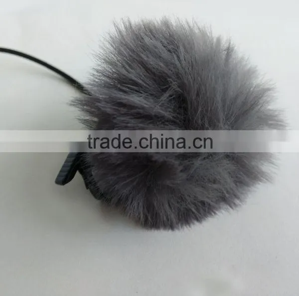 Fuzzy Shower Cap Style Lav Windscreens for Lapel Microphone w White Black Grey photo-5