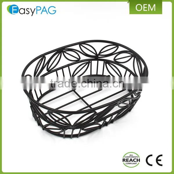 Wholesale Cheap Price Leaves Shape Carbon Steel Metal Wire Bread Basket photo-6