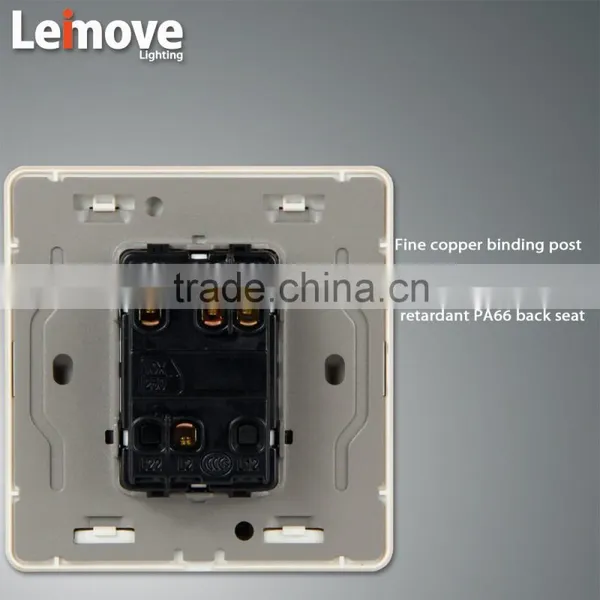 2015 New Design 220v Italian Gold Simple Electric Wall Light Switch and Socket photo-4