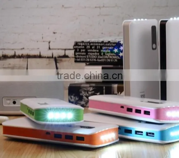 OEM Customized Logo Three Socket Port 2015 New Arrival CE Fashion Portable 15000mah Mobile Power Bank photo-5