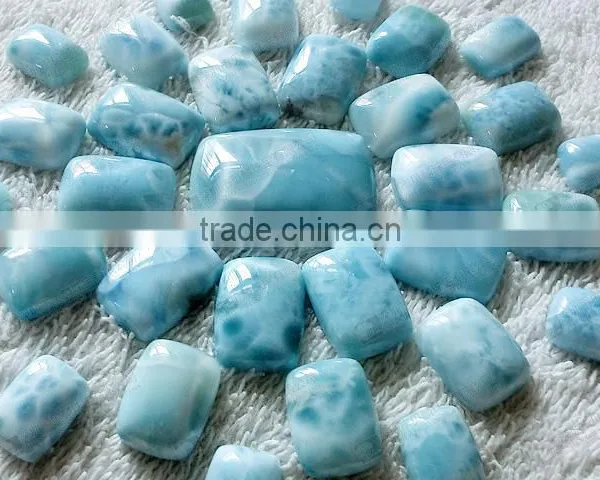 13x18mm Larimar Stone Beads,natural Larimar Rectangle Cabochon photo-2