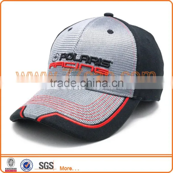 Visor Embroidery Logo Fitted Hat in 6 Panel photo-3