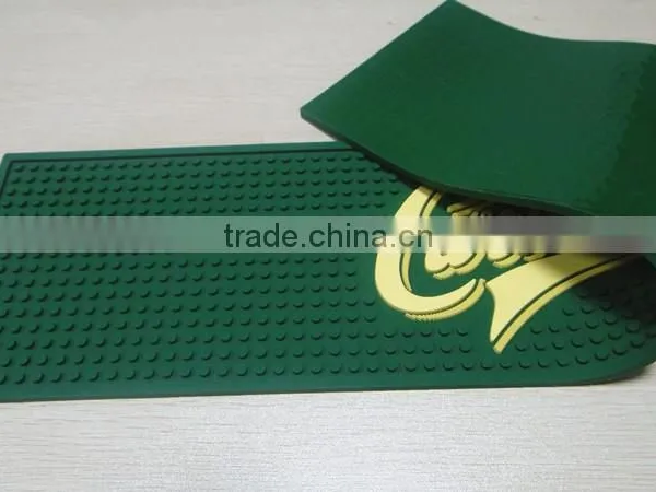 Eco-Friendly Soft Silicone PVC Logo Bar Rail Mats photo-5