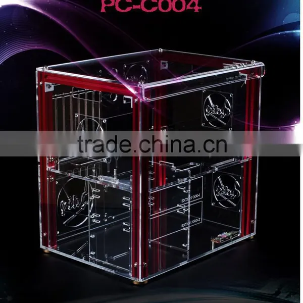 PC-C004L New Hot Sale Extra Large Custom Horizontal Acrylic Display Computer Case Design photo-2