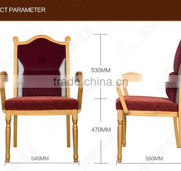 New Design Popular Hotel Antique Wooden Arm Chair photo-4