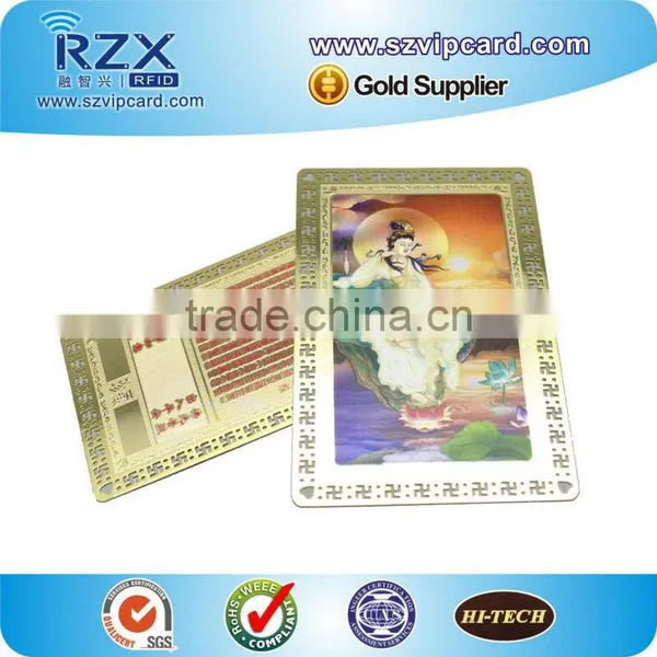 Classic Religious Gold Metal Visiting Card