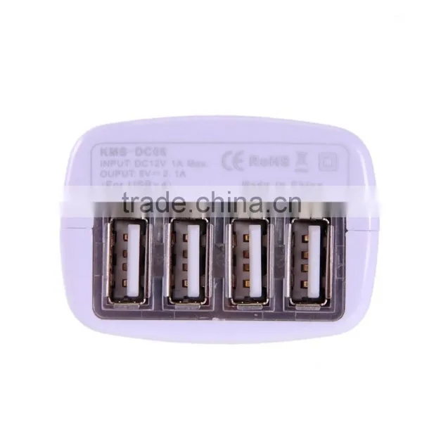 New Design DC 5V 2.1V 4 Port USB Car Charger Power Adapter for Tablet IPad IPhone IPod photo-4