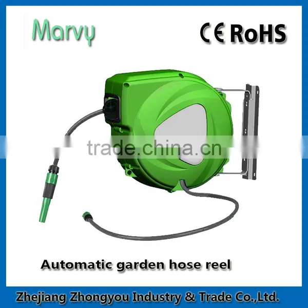 Adjustable Auto Retractable Garden Tools Hose Reel With CE and ROHS photo-3